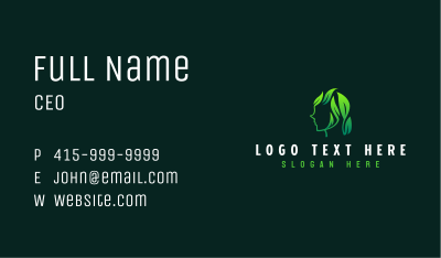 Human Leaves Wellness Business Card Image Preview