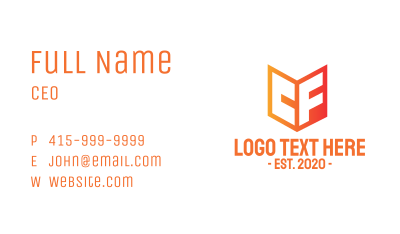 Modern Gradient CF Business Card Image Preview