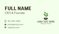 Soil Leaf Sprout Business Card Design
