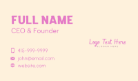 Feminine Cursive Wordmark Business Card Design