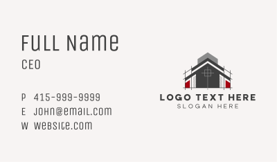 Residential House Scaffolding Business Card Image Preview