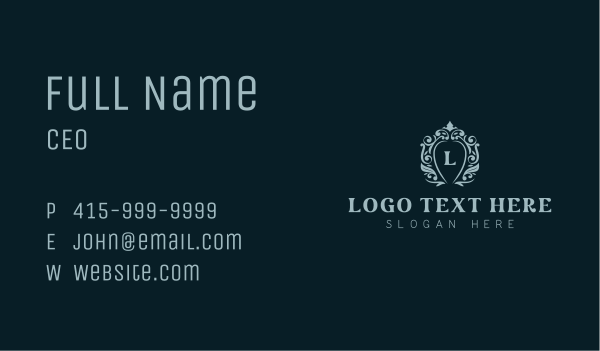 Regal Hotel Shield Business Card Design Image Preview