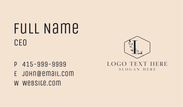 Elegant Boutique Lettermark  Business Card Design Image Preview