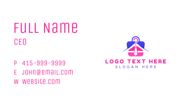 Shopping Clothing Hanger Business Card Design Image Preview