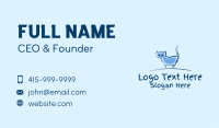 Blue Cat Doodle  Business Card Image Preview