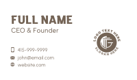 Professional Firm Brand Letter G Business Card Design