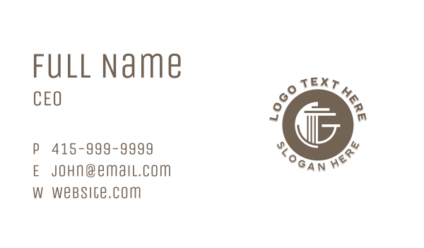 Professional Firm Brand Letter G Business Card Design Image Preview