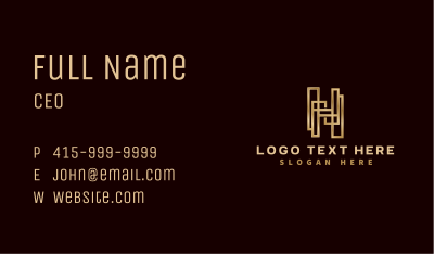 Premium Media  Letter H Business Card Image Preview
