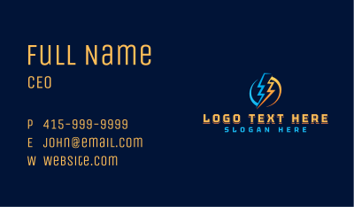 Voltage Lightning Energy Business Card Image Preview