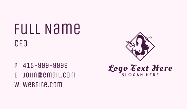Sexy Female Lingerie Business Card Design Image Preview