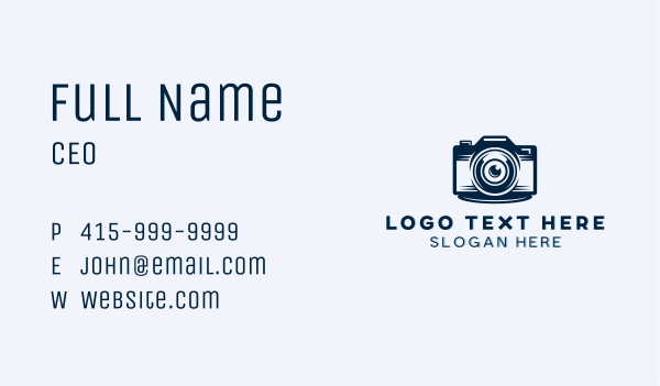 Camera Photography Lens Business Card Design Image Preview