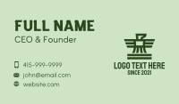 Green Military Falcon  Business Card Preview