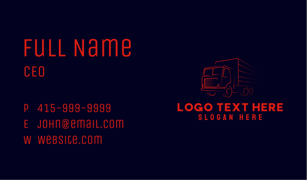 Express Trucking Delivery Business Card Design Image Preview