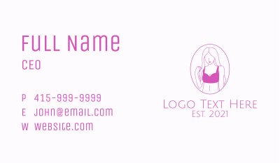 Beauty Woman Lingerie  Business Card Image Preview