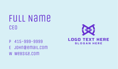 Blue Tech Symbol Business Card Image Preview