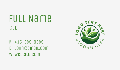 Fresh Organic Leaf Business Card Image Preview