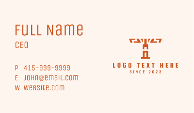 Aztec Letter T Business Card Image Preview