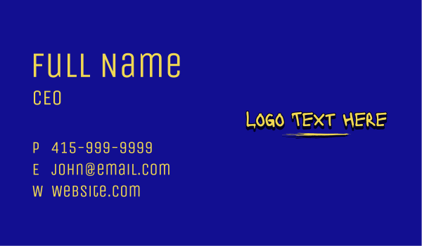 Creative Mural Wordmark Business Card Design Image Preview