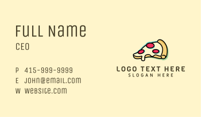 Pizza Slice Anaglyph Business Card Image Preview