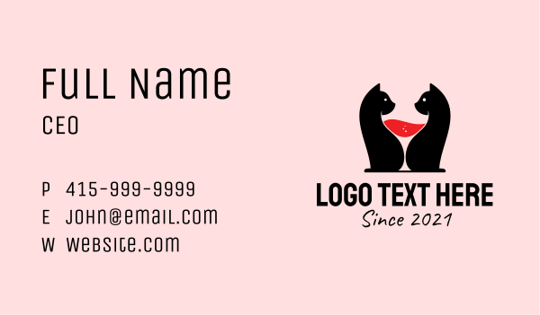 Feline Wine Bar  Business Card Design Image Preview