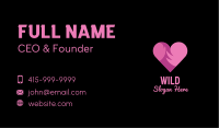 Pink Flaming Heart Business Card Image Preview