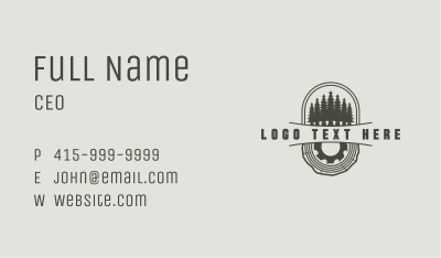 Pine Tree Woodwork Business Card Image Preview