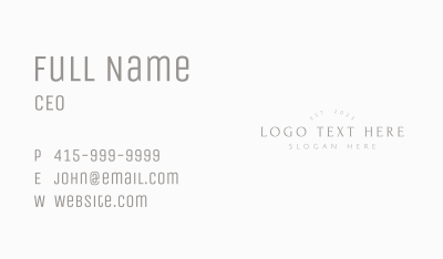 Luxe Elegant Wordmark Business Card Image Preview