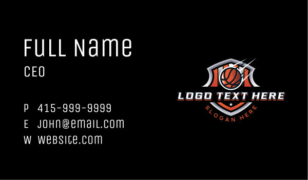 Basketball Club Shield  Business Card Design Image Preview