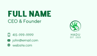 Green Leaf Hand Business Card Image Preview