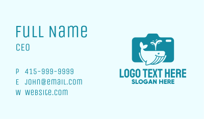 Whale Photography Camera Business Card Image Preview