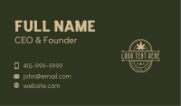 Elegant Cannabis Badge Business Card Image Preview