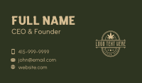 Elegant Cannabis Badge Business Card Design