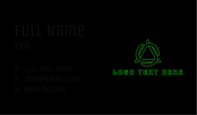Green Gaming Letter A  Business Card