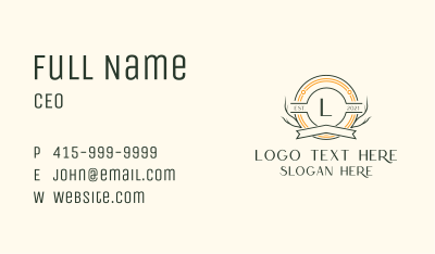 Natural Forest Badge Business Card Image Preview