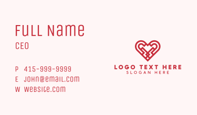 Matrimony Dating Heart Business Card Image Preview