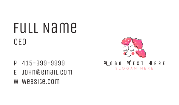 Cloud Hair Woman Business Card Design Image Preview