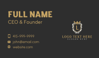 Vintage Ornamental Shield Lettermark Business Card Image Preview