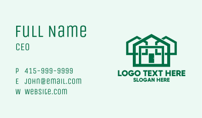 Eco Friendly House Construction Business Card Image Preview