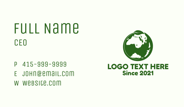 Nature Green Earth Business Card Design Image Preview