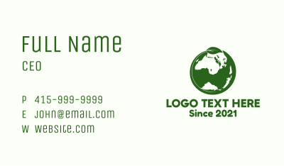 Nature Green Earth Business Card Image Preview