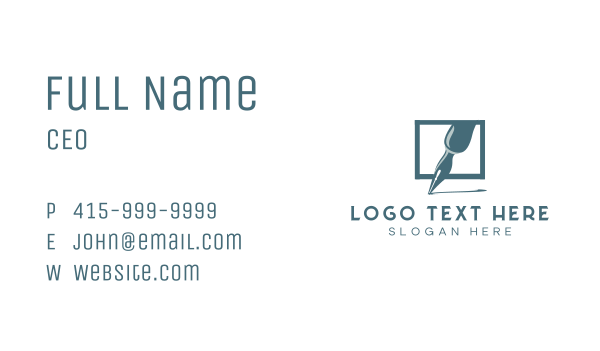 Calligraphy Pen Writing Business Card Design Image Preview