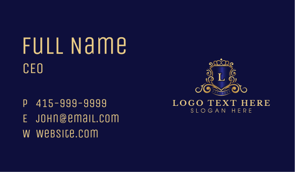Luxury Shield Royal Business Card Design Image Preview