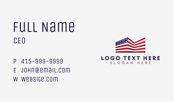 American Nationalistic Flag Business Card Design Image Preview