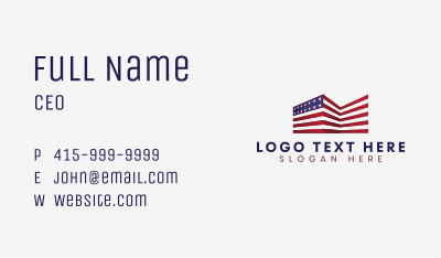 American Nationalistic Flag Business Card Image Preview
