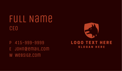Shield Wolf Gaming Business Card Image Preview