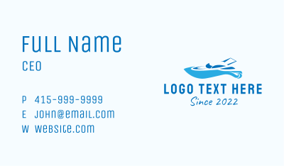 Blue Yacht Vehicle  Business Card