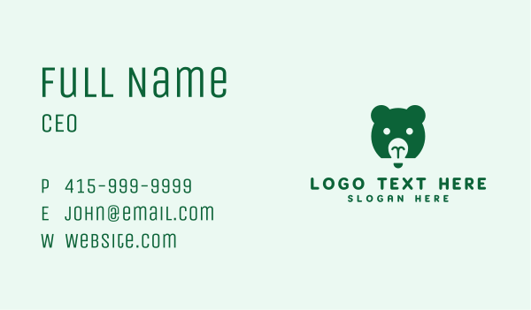 Bear Light Idea Business Card Design Image Preview