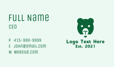 Bear Light Idea Business Card