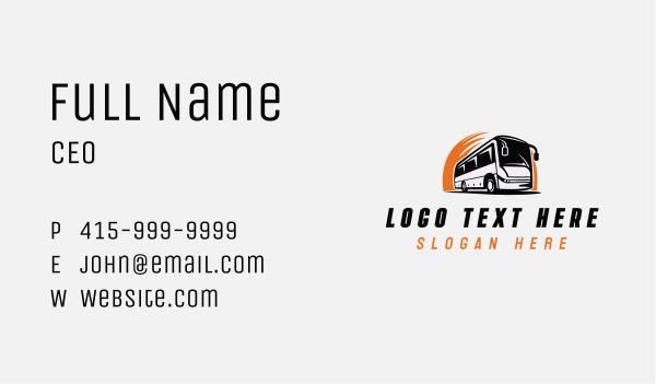 Bus Tour Vehicle Business Card Design Image Preview