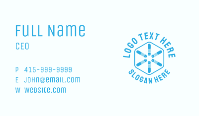Test Tube Centrifuge Hexagon Business Card Image Preview